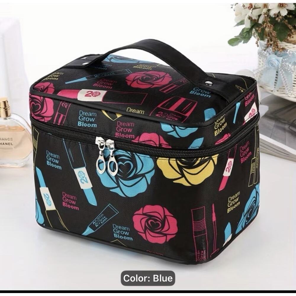 Make Up Travel, Cosmetic Bags, And Black With Makeup Themed Design NWT